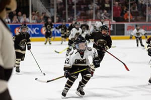 Young hockey player on the ice at GIANT Center.